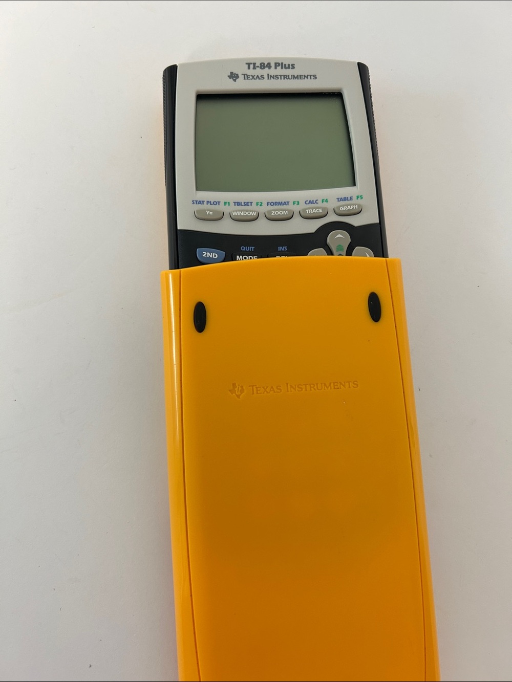 Texas Instruments TI-84 Plus 2004 Yellow Graphing Handheld Calculator With Cover - Picture 12 of 16